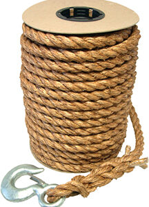 3/4" x 100' Manila Rope with Snap Hook