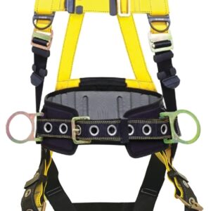 Guardian Fall Protection MED-LG Series 3 Harness with Waist Pad, Pt Chest, TB Legs, 3-D (Dorsal, Side) # 12137193