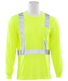 ANSI JERSEY KNIT LONG SLEEVE T-SHIRT HI VIZ LIME