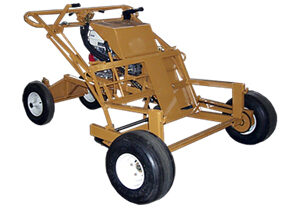 ASE 36" HYD Stand On Power Buggy with Flat Free Tires & 9HP Honda Engine #105607