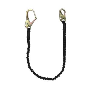 6' Low Profile Energy Absorbing Lanyard with Rebar & Snap Hook