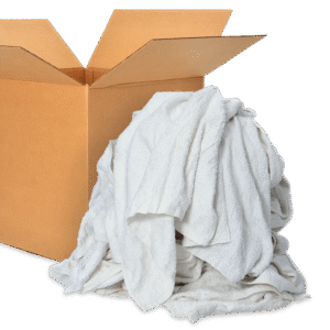 Large Box of All White Recycled Terry Towels 1