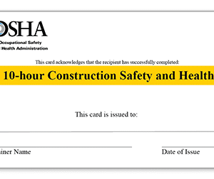 OSHA 10 TRAINING