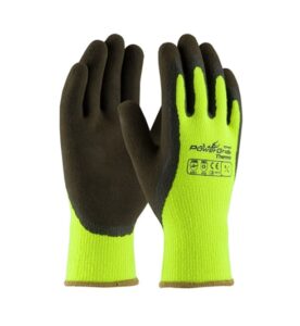 yellow winter glove