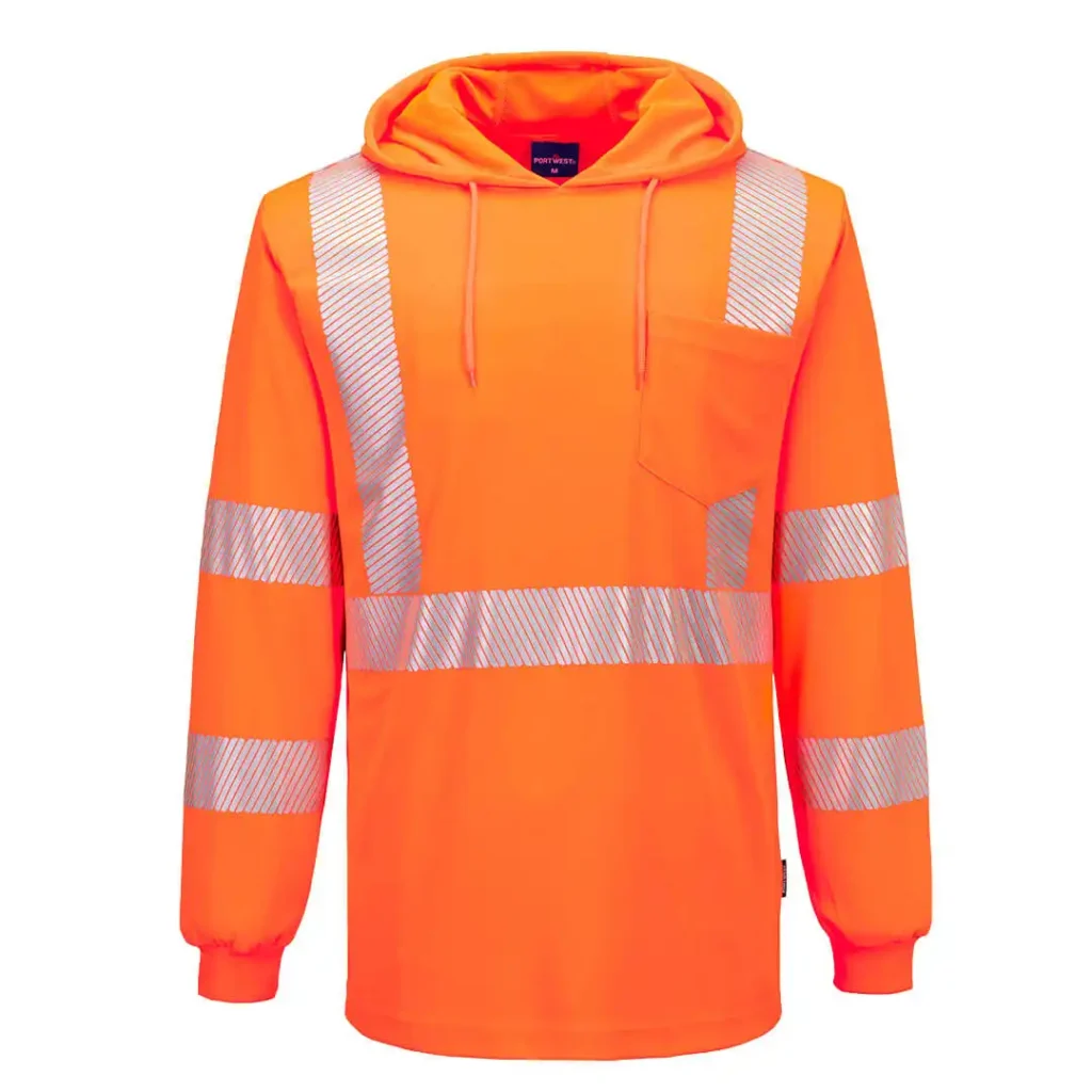 Hooded T-Shirt Long Sleeve Orange